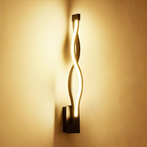 Nordic Wave Design Sconce Led Wall Lamp Indoor Loft Bar Wall Light - wall lamp - 99fab.com