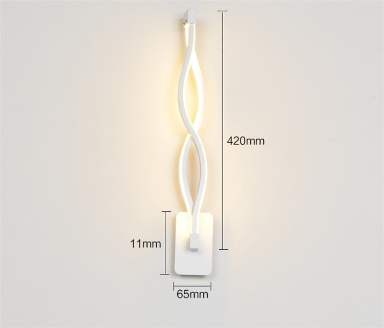 Nordic Wave Design Sconce Led Wall Lamp Indoor Loft Bar Wall Light - wall lamp - 99fab.com