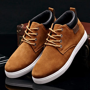 Men Casual Cotton Lace-up Ankle Flats - men shoes - 99fab.com