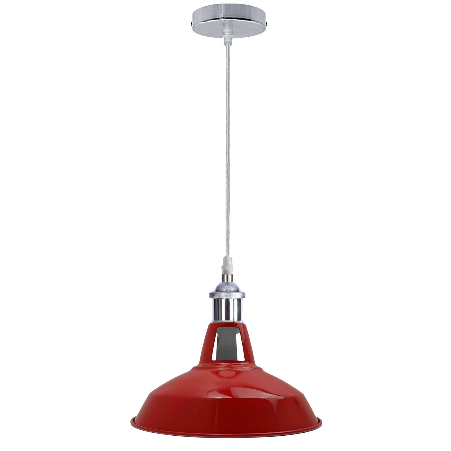 Barn Slotted Metal E26 Base Chrome Holder Indoor Lighting Colourful Ceiling Fixture~2084