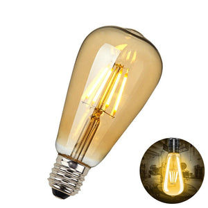 ST64 E26 8W Vintage LED Retro Light Bulb Pack 3