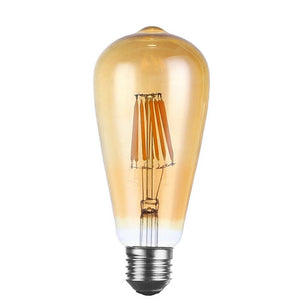 ST64 E26 8W Vintage LED Retro Light Bulb Pack 3