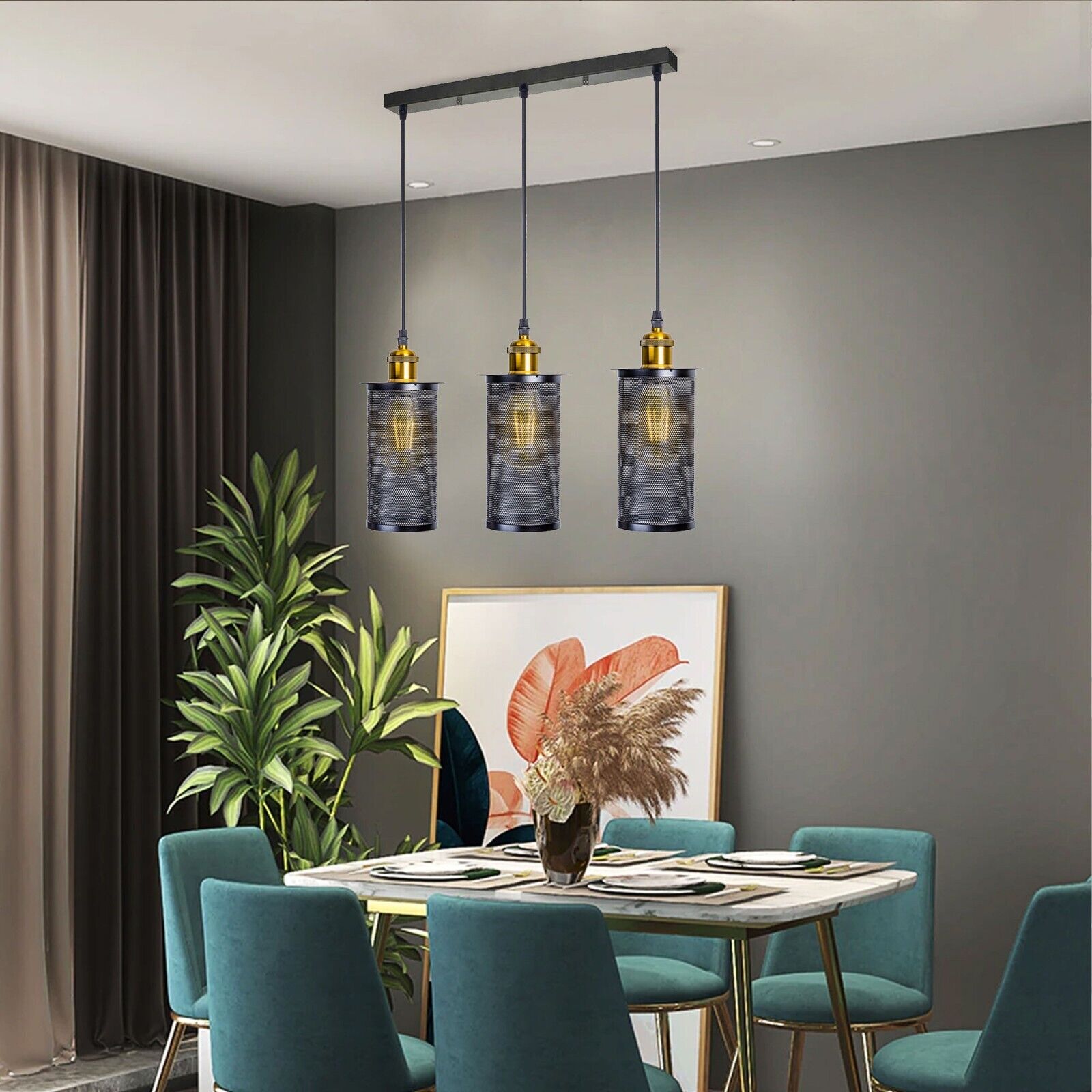 Vintage Industrial Pendant Light Modern Hanging Retro Lamp LED Ceiling Light~1575-20