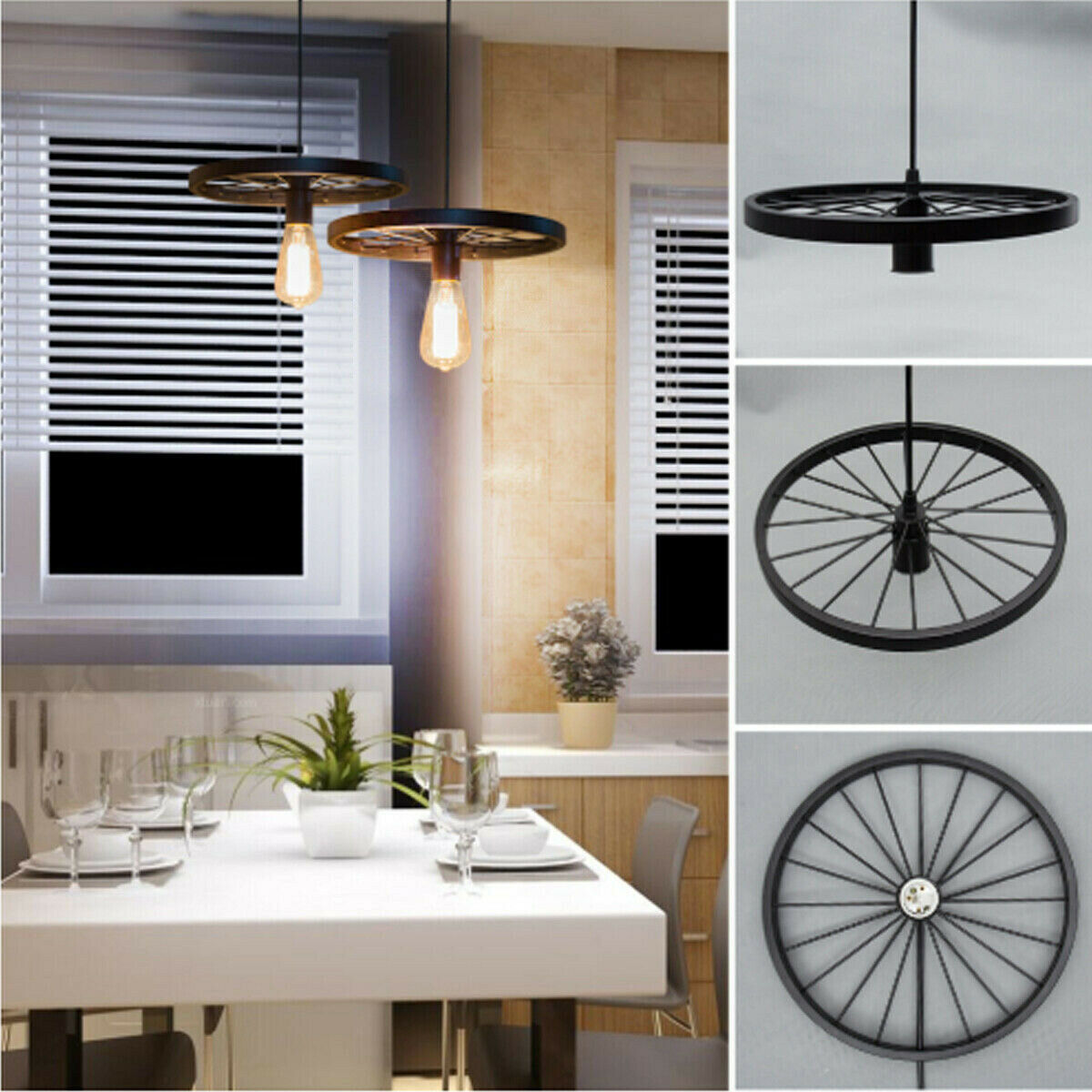 Modern Back Retro Pendant Lamp Ceiling Light Wheel Light for Bedroom cafe~1534