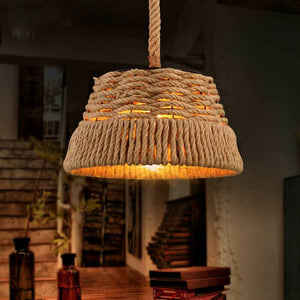 Hemp Rope Industrial Light Loft Pendant light~1572-7