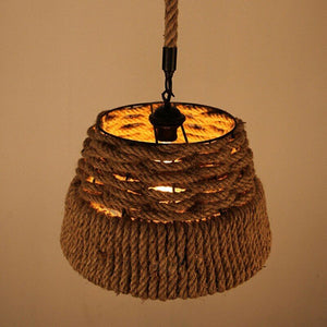 Hemp Rope Industrial Light Loft Pendant light~1572-9