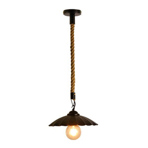 Retro Metal Hemp Rope Umbrella-Shape Pendant Light ~ 1723-8