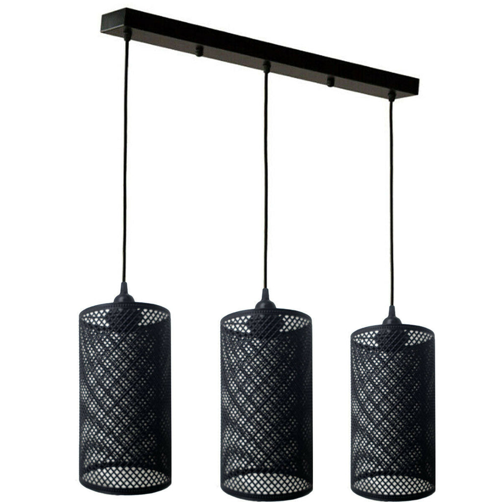 3 Light Barrel shape Large Fitting Net Wire Cage Shade Ceiling Industrial Geometric~1224 - 99fab 