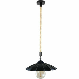 Retro Metal Hemp Rope Umbrella-Shape Pendant Light ~ 1723-9