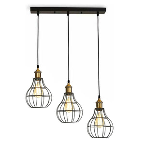 Vintage Modern Industrial Wire Cage Style Retro Ceiling Pendant Light 3 Head Ceiling Lamp~1460