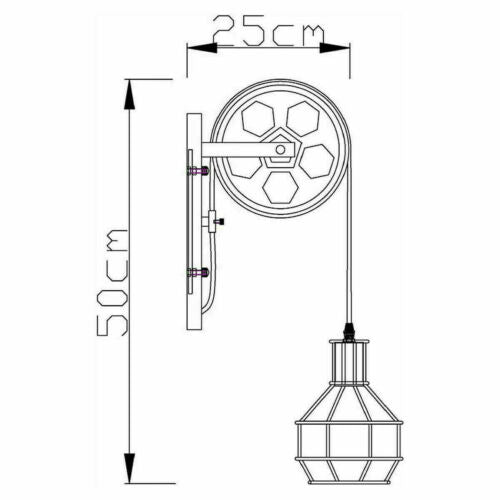 Wheel Light Wall Lamp Lighting Rustic Red