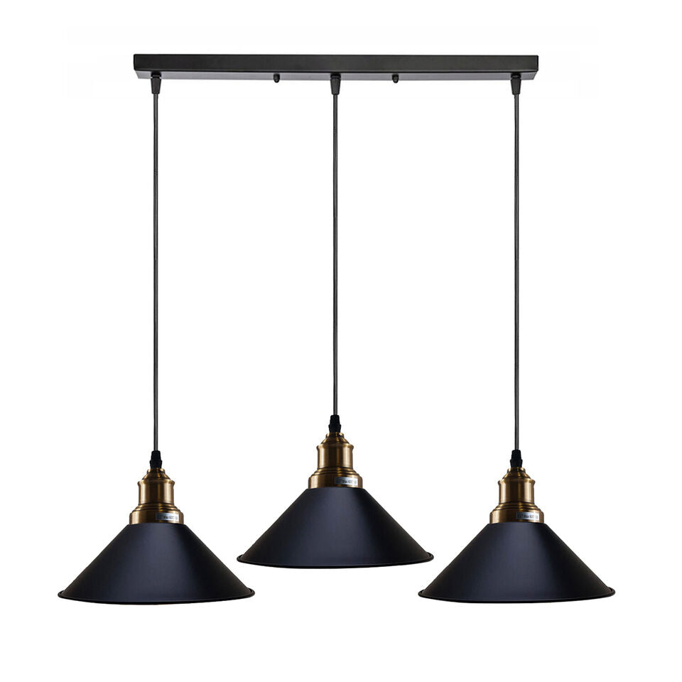 3-Way Metal Black Cone Pendant Light~1745-6