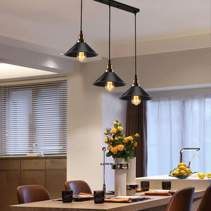 3-Way Metal Black Cone Pendant Light~1745-5