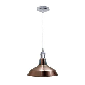 Barn Slotted Metal E26 Base Chrome Holder Indoor Lighting Colourful Ceiling Fixture~2084