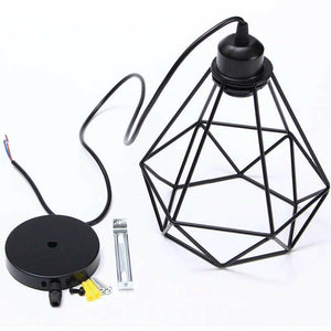 Black Diamond Short Holder Rectangle Base Pendant Light~1179