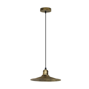 9" Flat Hanging Lamp Pendant Light Ceiling Light Fixture Brushed Brass~ 1567