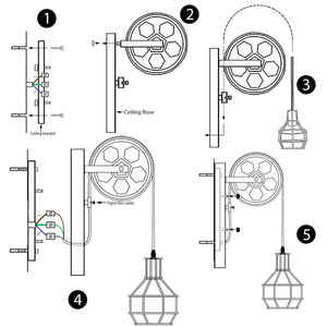 Wheel Light Wall Lamp Lighting