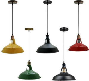 Barn Slotted Metal E27 Base Holder Custom pentant Light Set Indoor Lighting Colorful  Ceiling Fixture~1147