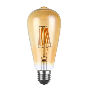 ST64 E26 8W Vintage LED Retro Light Bulb Pack 5