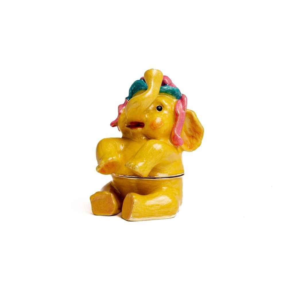 Yellow Sitting Elephant