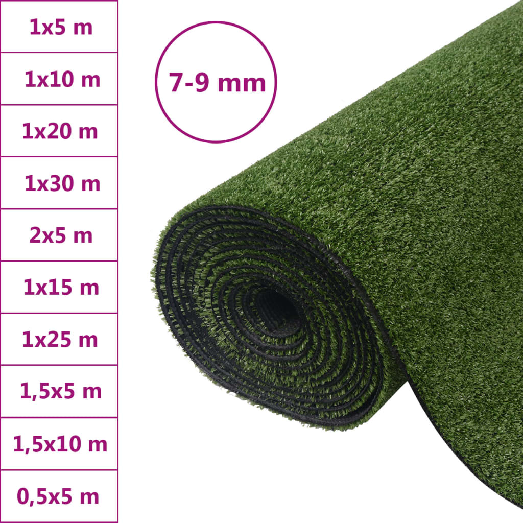 vidaXL Artificial Grass Synthetic Grass Carpet 3.3'x16.4'/0.3"-0.4" Green-2