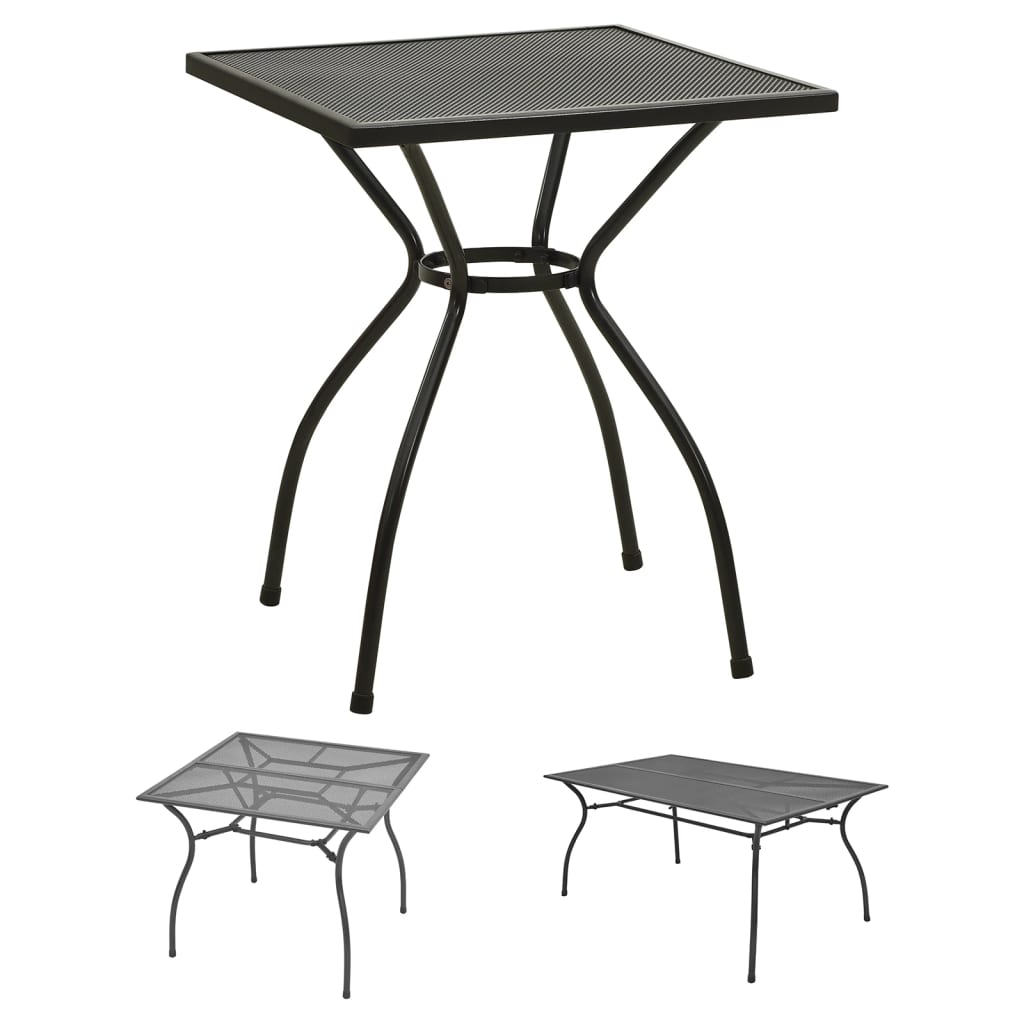 vidaXL Bistro Table Outdoor Steel Bar Table for Backyard Garden Steel Mesh-3
