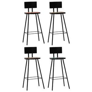 vidaXL Bar Stool Bar Seat Counter Height Stool for Pub Solid Reclaimed Wood-2