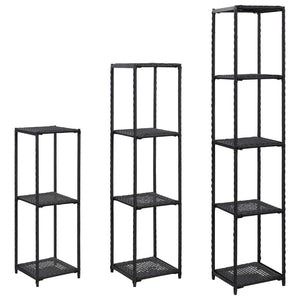 vidaXL Bookshelf Storage Shelf Open Shelf Bookcase Household Shelf Poly Rattan-17