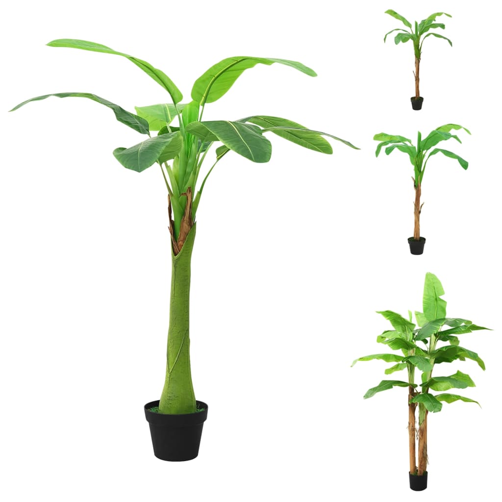 vidaXL Artificial Tree Decorative Banana Tree Fake Tree with Pot 118.1" Green-6