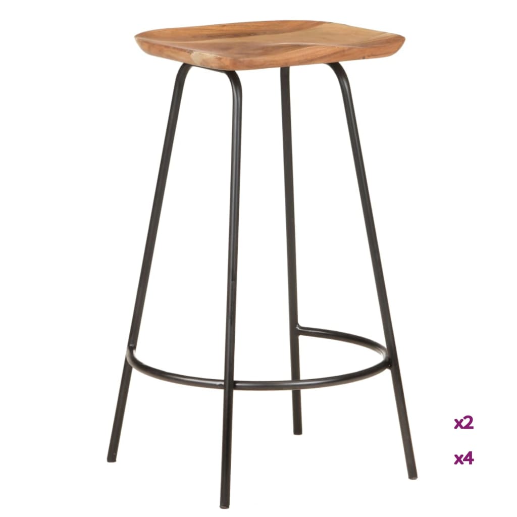 vidaXL Bar Stool Bar Seat Counter Height Stool for Pub Kitchen Solid Wood-7