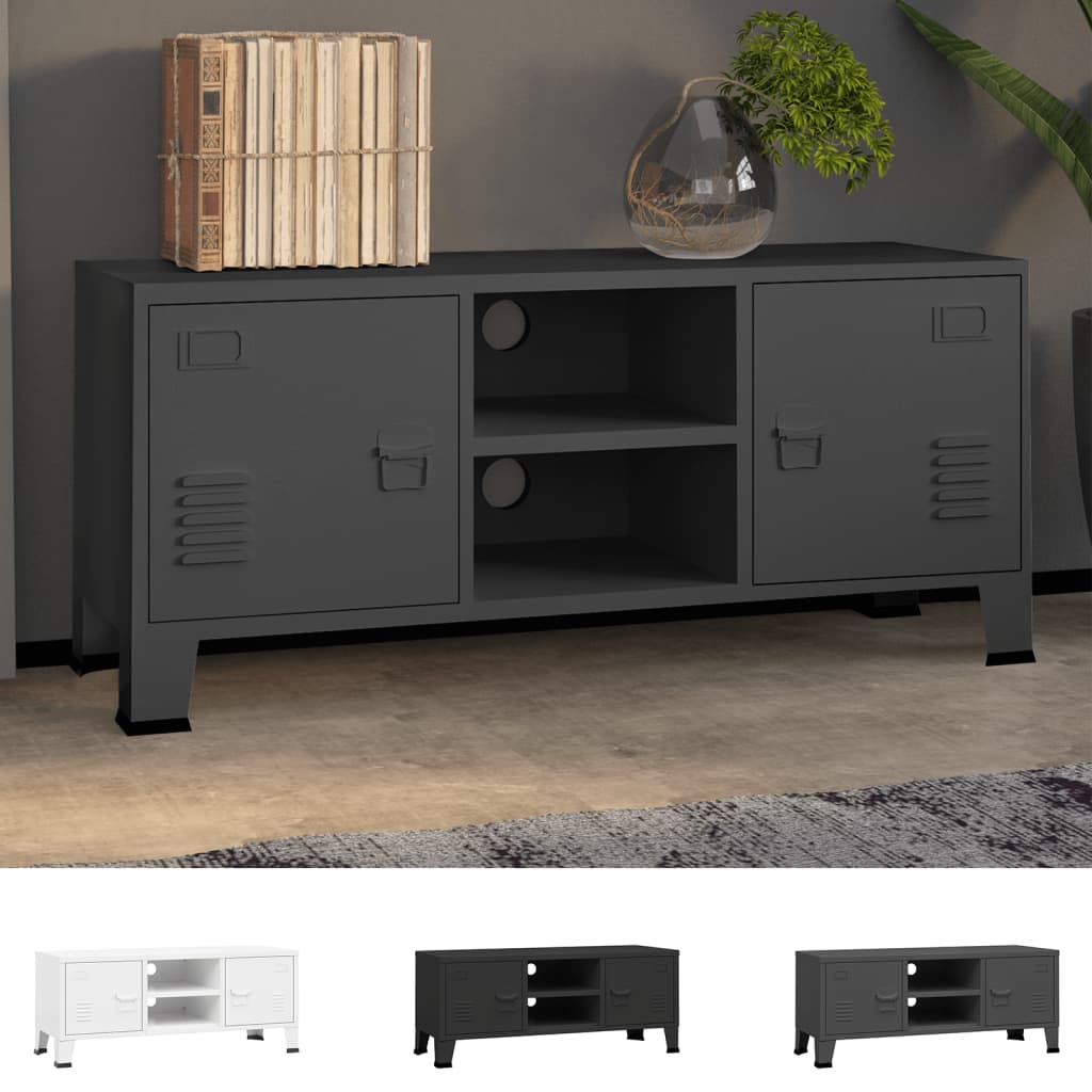 vidaXL TV Stand TV Console Sideboard TV Unit Home Media Unit Cupboard Metal-1