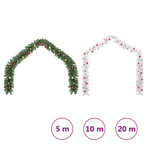 vidaXL Christmas Garland Holiday Artificial Christmas Garland with Baubles-1