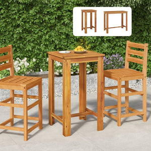 vidaXL Bar Table Outdoor Pub Patio Counter Height Table Solid Wood Acacia-2
