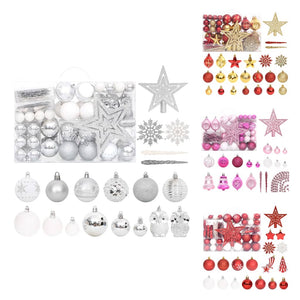 vidaXL Christmas Bauble Set Christmas Ball Ornament Decor Bauble 108 Piece-8