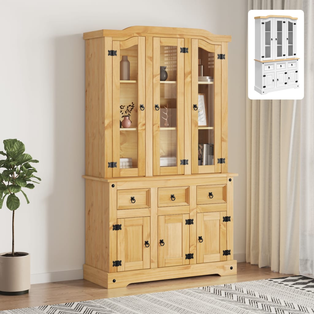 vidaXL Cabinet Sideboard Buffet with Doors Corona Solid Wood Mexican Pine-1