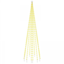 vidaXL Christmas Tree on Flagpole Warm White 310 LEDs 10 ft-0