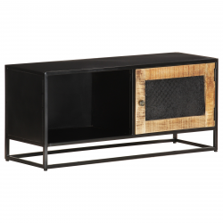 vidaXL TV Stand 35.4"x11.8"x15.7" Rough Mango Wood-6