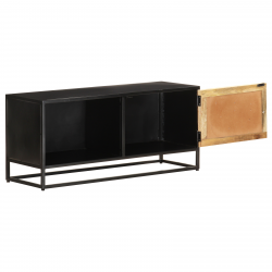 vidaXL TV Stand 35.4"x11.8"x15.7" Rough Mango Wood-2