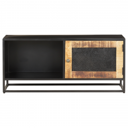 vidaXL TV Stand 35.4"x11.8"x15.7" Rough Mango Wood-1